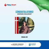 Young Heart congratulatory student visa post